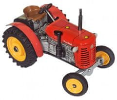 shumee Traktor Zetor 25A červený na klíček kov 15cm 1:25 v krabičce Kovap