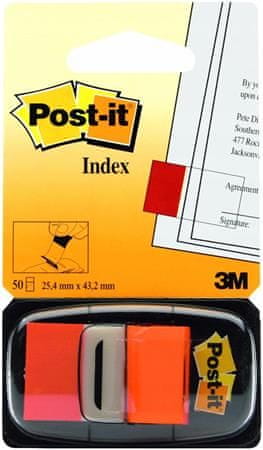 3M Samolepiace záložky so zásobníkom, oranžová, 25 x 43 mm, 50 listov, 3M POSTIT 7000144932