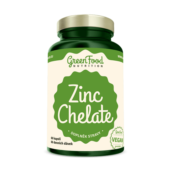 GreenFood Nutrition Zinok Chelát 60 kapsúl