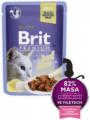 Brit Premium Cat Delicate Fillets in Gravy with Beef 24 X 85 g