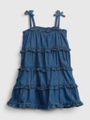 Gap Detské šaty denim tiered dress 4YRS