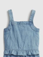 Gap Detské šaty denim ruffle romper 3YRS