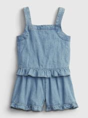 Gap Detské šaty denim ruffle romper 3YRS