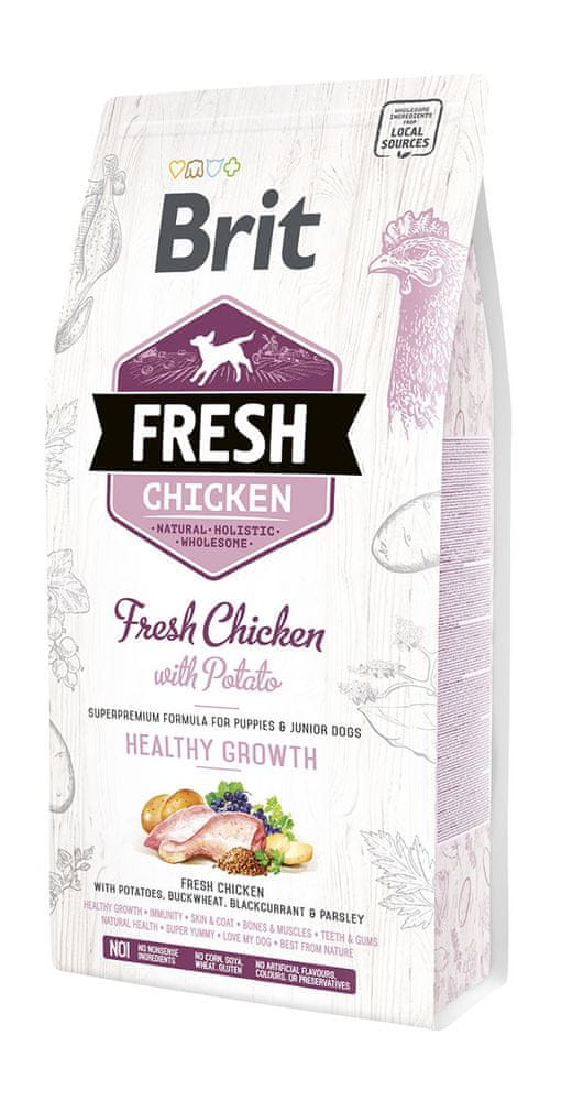 Brit Fresh Chicken with Potato Puppy Healthy Growth 2,5 kg