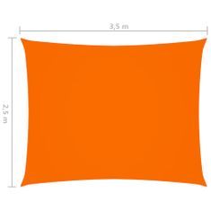 Vidaxl Tieniaca plachta oxfordská látka obdĺžniková 2,5x3,5 m oranžová