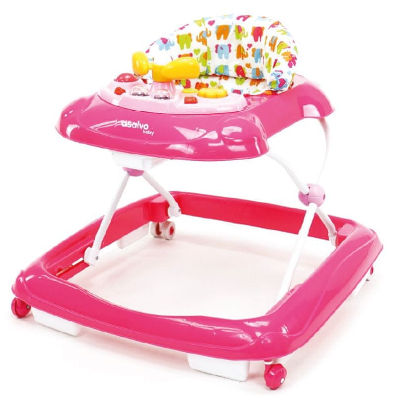 Asalvo BABY WALKER chodúľka pink elephants