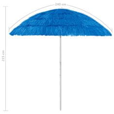 Vidaxl Plážový slnečník modrý 240 cm