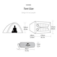 Naturehike stan ultralight Cloud Up2 20D 1750g - Upgrade zelený