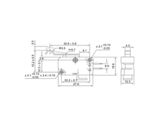 Tracon Electric Mikrospínač s tvarovanou pákou 28mm 2 ks