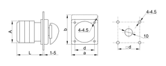 Tracon Electric Reverzačný vačkový prepínač 63A 64x64mm