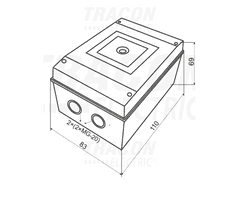 Tracon Electric Krabica k vačkovým spínačom - veľkosť 1 110x83x69mm