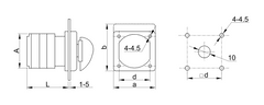 Tracon Electric Reverzačný vačkový prepínač 32A 64×64mm