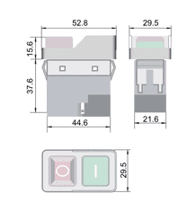 Tracon Electric Bezpečnostné tlačidlá miniatúrne 