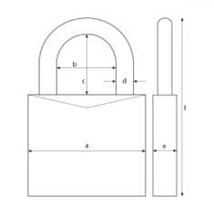 Abus Visiaci zámok 45mm