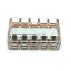 Wago Svorka bezskrutková s páčkou - 5 vodičov 29,9x8,3x18,6mm 10 ks