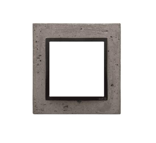 Kontakt-Simon S.A. Rámček 1 - násobný betonový - tmavý betón/antracit 96x92x10mm