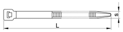 SVX Sťahovacia páska čierna 50ks 7,6x300mm 50 ks