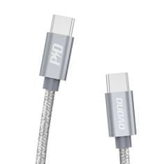 DUDAO L5ProC kábel USB-C / USB-C PD QC 3.0 5A 45W 1m, sivý