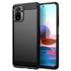 MG Carbon Case Flexible silikónový kryt na Xiaomi Redmi Note 10 5G, čierny