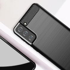 MG Carbon Case Flexible silikónový kryt na Samsung Galaxy S21 Plus 5G, čierny