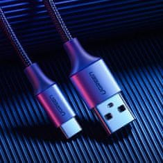 Ugreen US288 kábel USB / USB-C QC 3.0 3A 2m, sivý