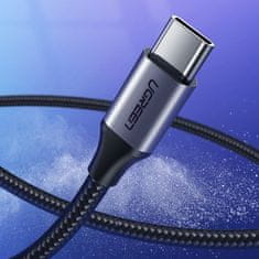 Ugreen US288 kábel USB / USB-C QC 3.0 3A 2m, sivý