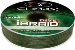 Climax Splietané potápavé šnúry iBraid Dive - 0,18mm/9,5kg/135m - olivová