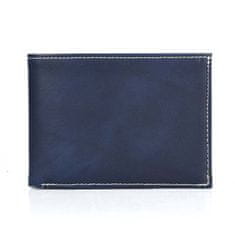 VegaLM Pánska peňaženka z pravej kože, ručne tieňovaná v tmavo modrej farbe