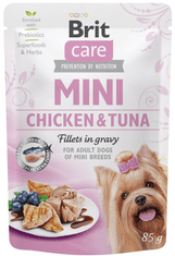 Brit Care Mini Chicken & Tuna fillets in gravy 24x85 g