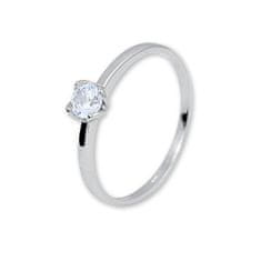 Brilio Zásnubný prsteň z bieleho zlata so zirkónom 226 001 01077 07 (Obvod 58 mm)