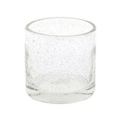 Sklenený svietnik DutZ, Votive Bubbles, výška 7 cm, priemer 7 cm, farba číra