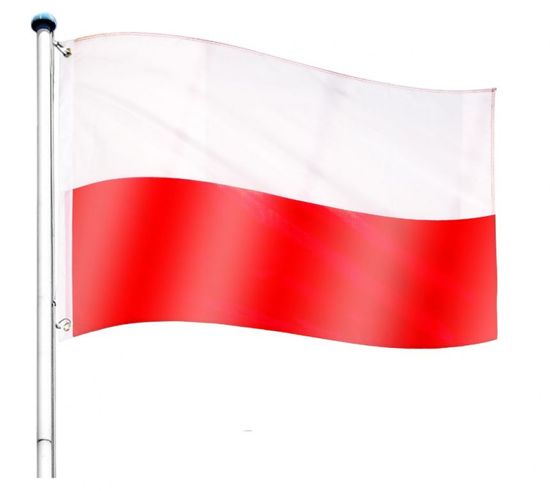 shumee Vlajkový stožiar vrátane vlajky Poľsko - 650 cm