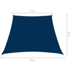 Vidaxl Tieniaca plachta, oxford, lichobežníková 3/4x3 m, modrá