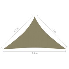 Vidaxl Tieniaca plachta oxfordská látka trojuholníková 2,5x2,5x3,5 m