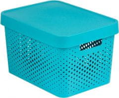 Greatstore CURVER úložný box INFINITY DOTS - 17 l, modrý