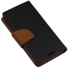 MobilMajak MG Puzdro / obal pre Samsung Galaxy J1 čierno-hnedý - kniha Fancy