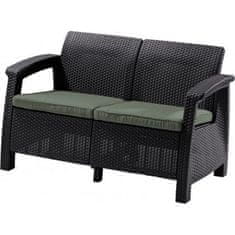 Greatstore Pohovka COFRU LOVE SEAT - hnědá