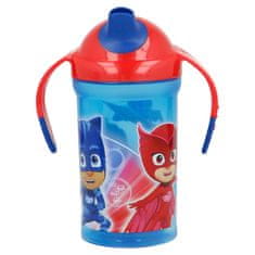 Stor Tréningový hrnček so silikónovým náustkom a svetielkom, PJ MASKS, 300ml, 30140