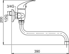 NOVASERVIS Metalia 55, drezová batéria 150 mm lekárska páka, chrómová, 55078L,0