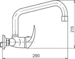 NOVASERVIS Metalia 55, drezová umývadlová batéria 150 mm, chrómová, 55031,0