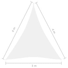Vidaxl Tieniaca plachta oxfordská látka trojuholníková 3x4x4 m biela