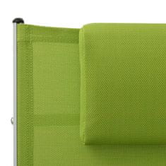 Vidaxl 310532 Sun Lounger with Pillow Textilene Green