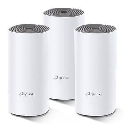 Router TP-Link AC1200 Whole-home Mesh WiFi System Deco E4 3-pack (Deco E4(3-pack)) pokrytie celého domu spoľahlivé pripojenie rodičovská kontrola Amazon Alexa