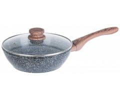 KINGHoff GRANITOVÁ WOK PANVICA 28cm GRANITOVÝ DREVENÝ KH-1584