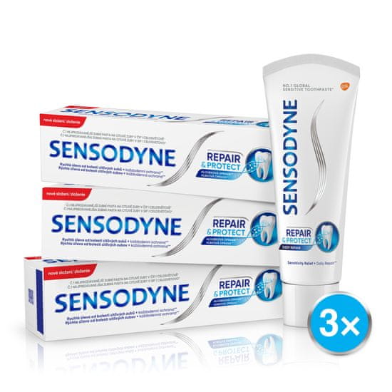 Sensodyne Zubná pasta Repair&Protect 75 ml 3 ks