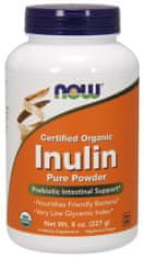 NOW Foods Organický Inulín, čistý prášok, 227 g