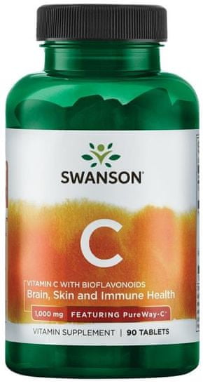 Swanson Vitamín C s bioflavonoidmi, 1000 mg, 90 tabliet