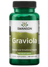 Swanson Graviola (fľašník ostnitý), 530 mg, 60 kapsúl