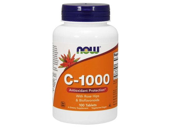 NOW Foods Vitamín C-1000 s bioflavonoidmi a šípkom, 100 tabliet