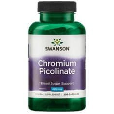 Swanson Chromium Picolinate, 200mcg, 200 kapsúl